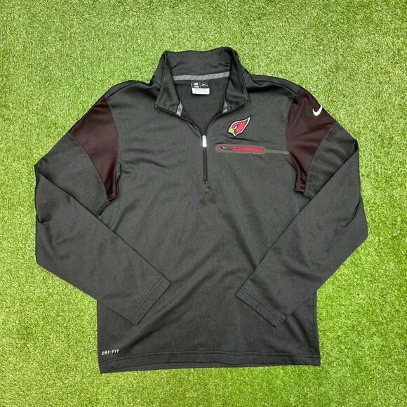 Arizona Cardinals Nike On Field Jacket Mens Small 1/4 Zip NFL Pullover - Picture 1 of 7